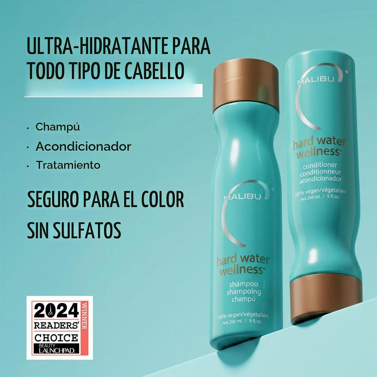 Malibu C Hard Water Wellness Remediy - Paquetes de champú de agua d...
