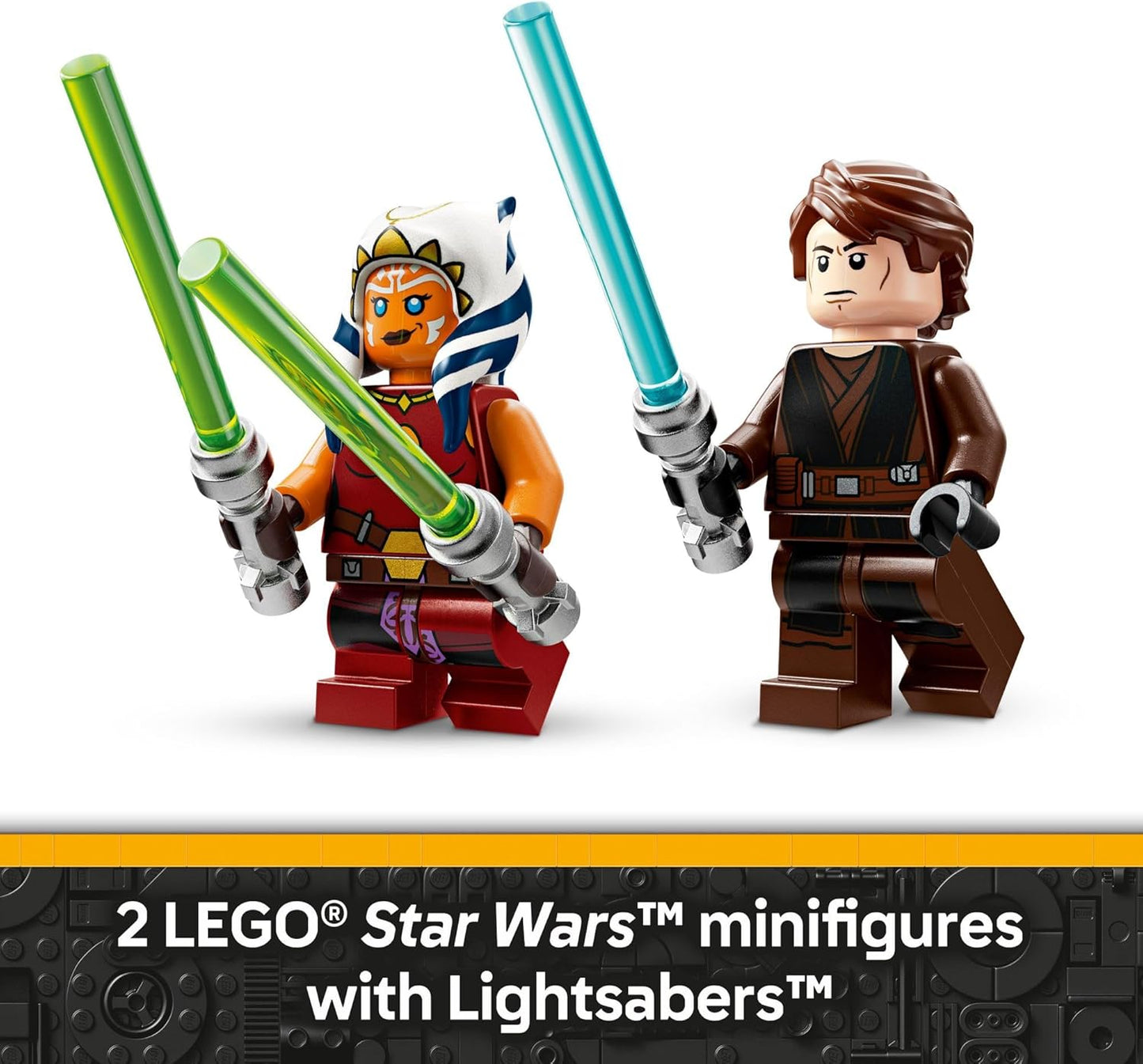 LEGO Star Wars: The Clone Wars Ahsoka's Jedi Interceptor Juguete de construcción de nave espacial – Juguete de Star Wars para niños y niñas, a partir de 8 años – Idea de regalo para cumpleaños – 75401
