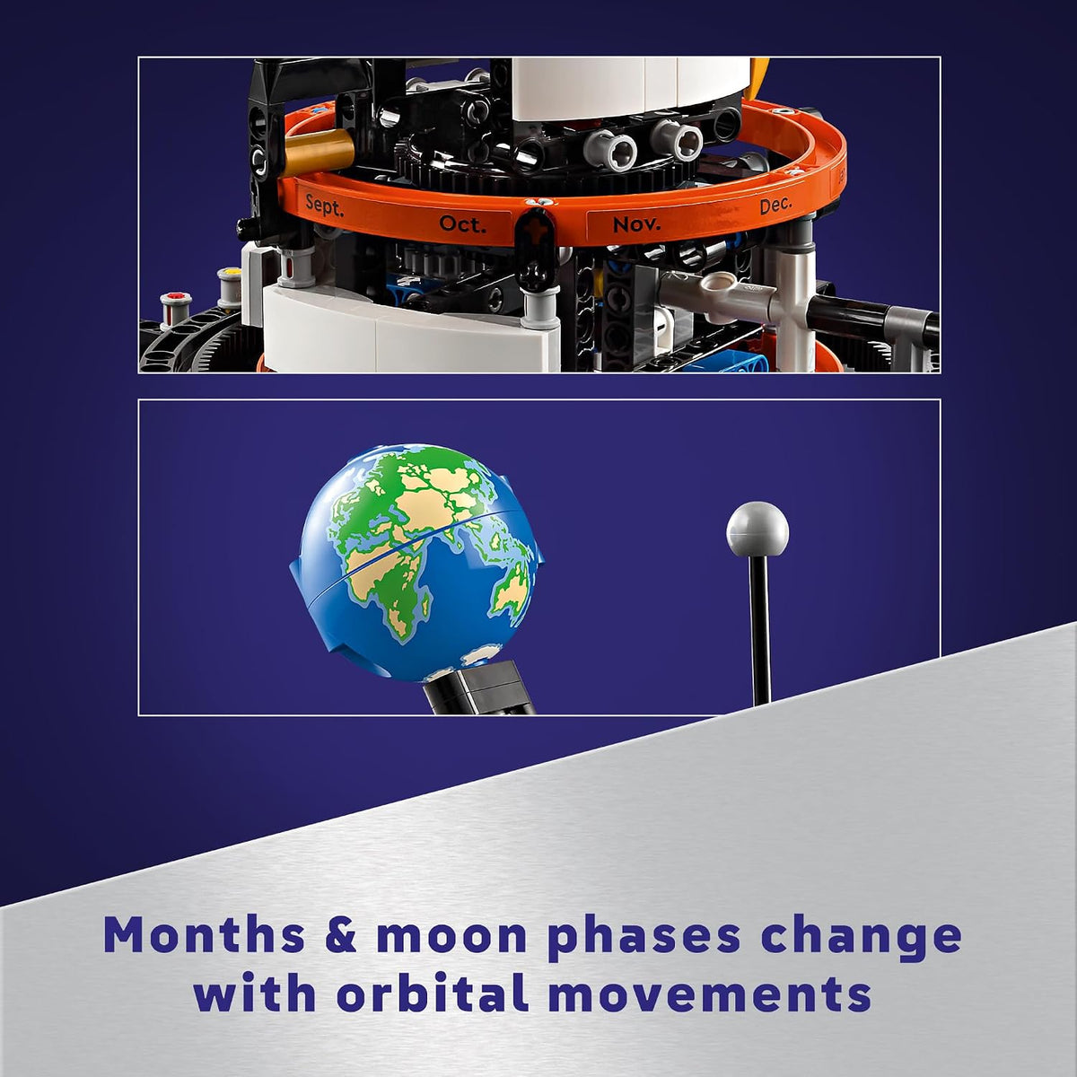 Set de construcción LEGO Technic Planet Earth and Moon in Orbit, re...