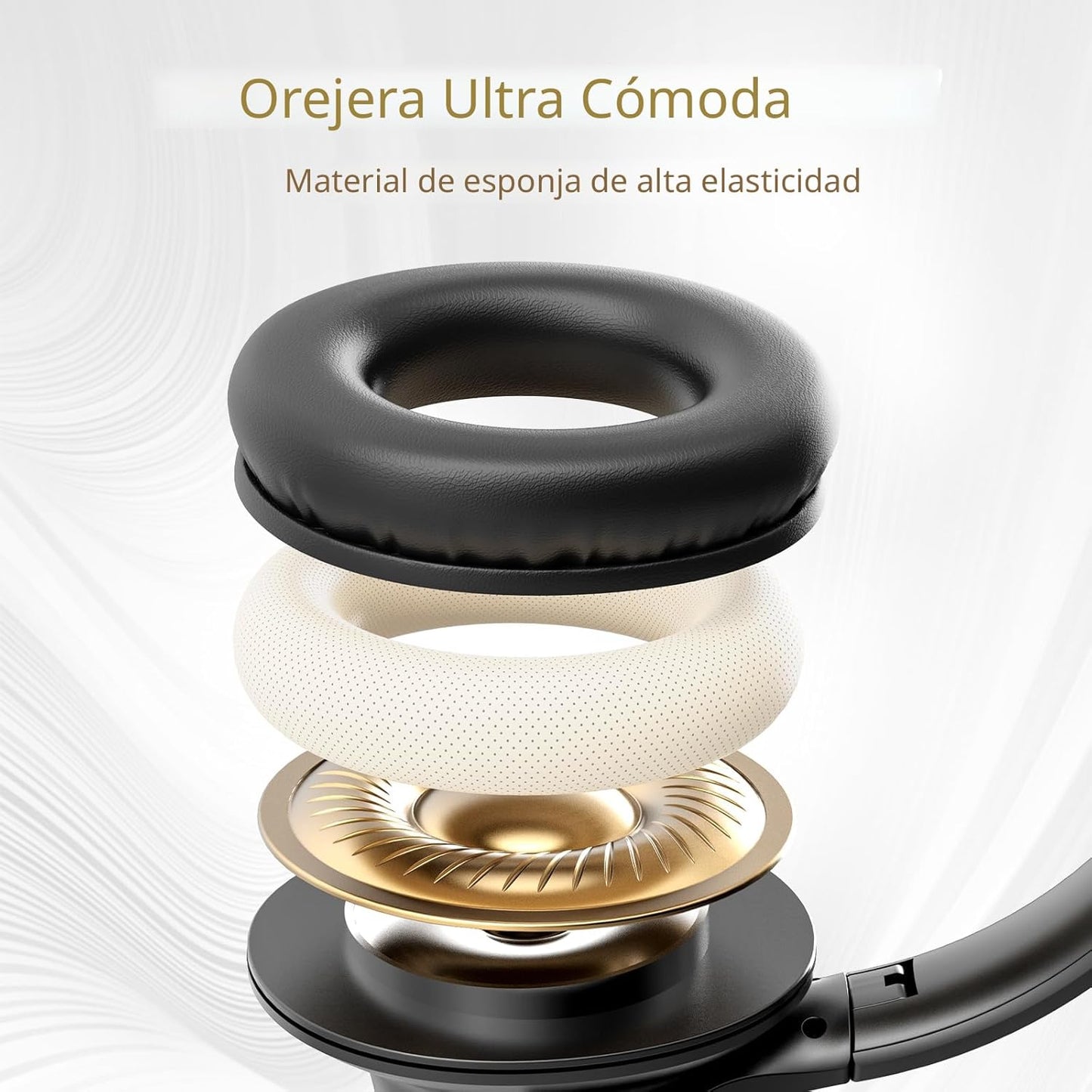 KVIDIO Auriculares Bluetooth sobre la oreja, 65 horas de reproducci...