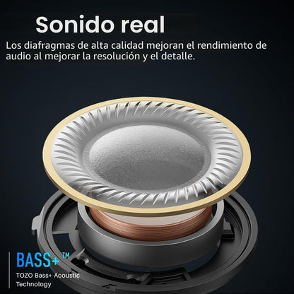 TOZO Auriculares inalámbricos A1 Bluetooth 5.3 de peso ligero en el...