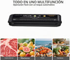 MEGAWISE Máquina selladora al vacío, 80kPa, cortador incorporado, s...