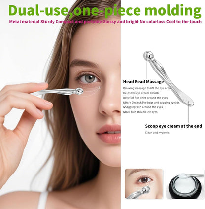 annrose Juego de masaje facial de acero inoxidable 3 en 1, rodillo...