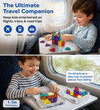Mini azulejos magnéticos para niños, juego de construcción de viaje...