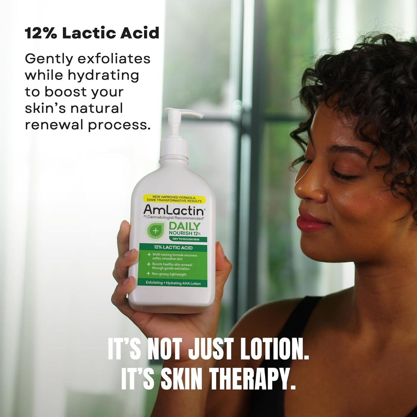 AmLactin Daily Nourish 12% - Loción corporal de 14.1 oz con 12% de...