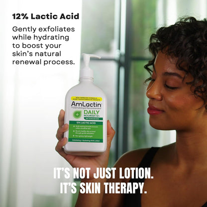 AmLactin Daily Nourish 12% - Loción corporal de 14.1 oz con 12% de...
