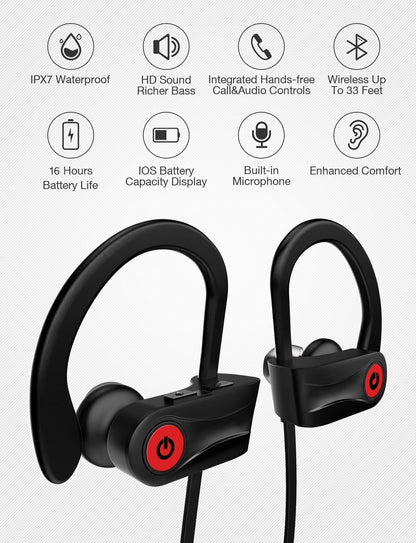 Otium Auriculares Bluetooth inalámbricos, auriculares Bluetooth, au...