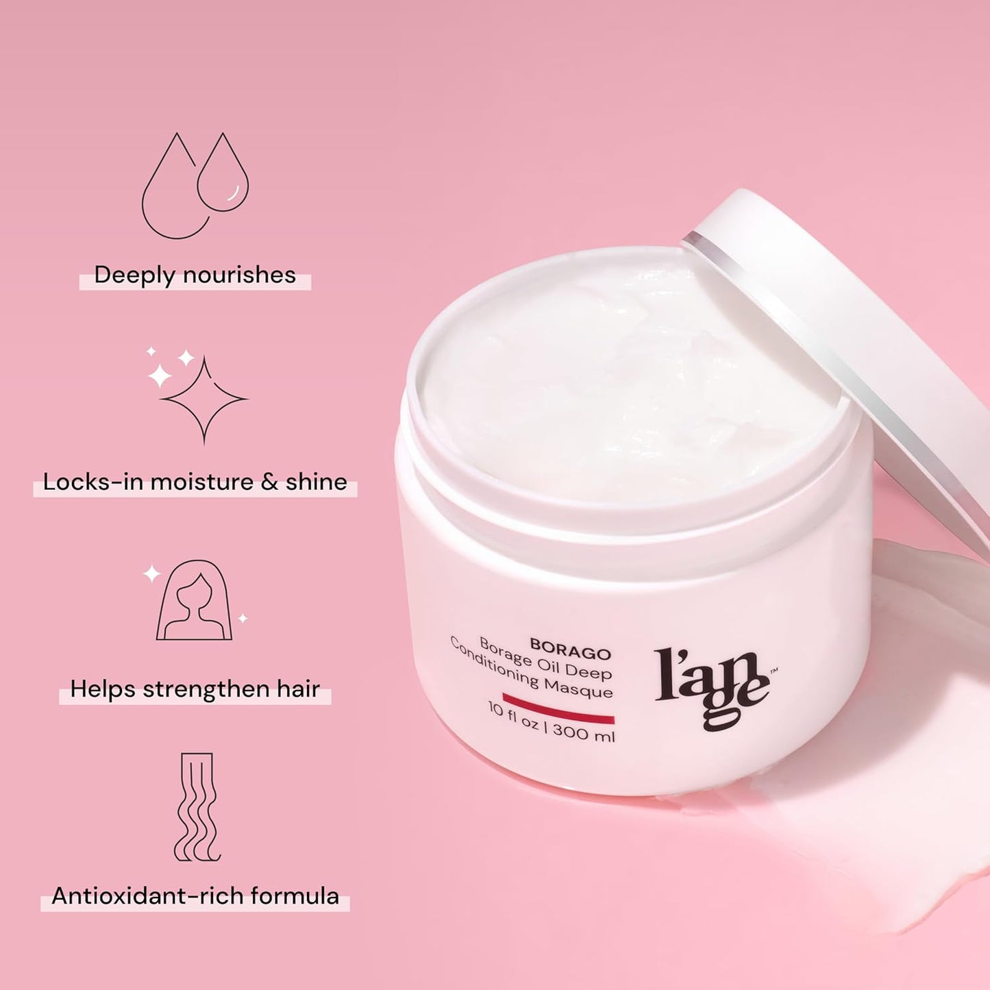 L'ANGE HAIR Borago - Mascarilla acondicionadora profunda con ac...