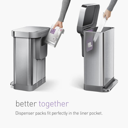 simplehuman Código M - Bolsas de basura con cordón de ajuste adapta...