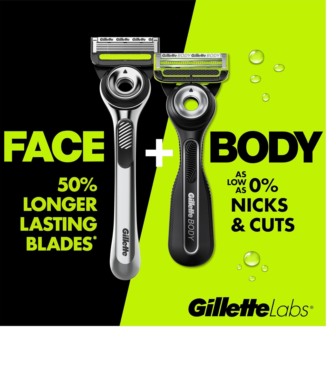 Gillette Labs Razor Duo Pack para hombres, 1 maquinilla de afeitar...