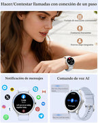 Reloj inteligente para mujeres, mujeres y hombres, reloj de fitness...