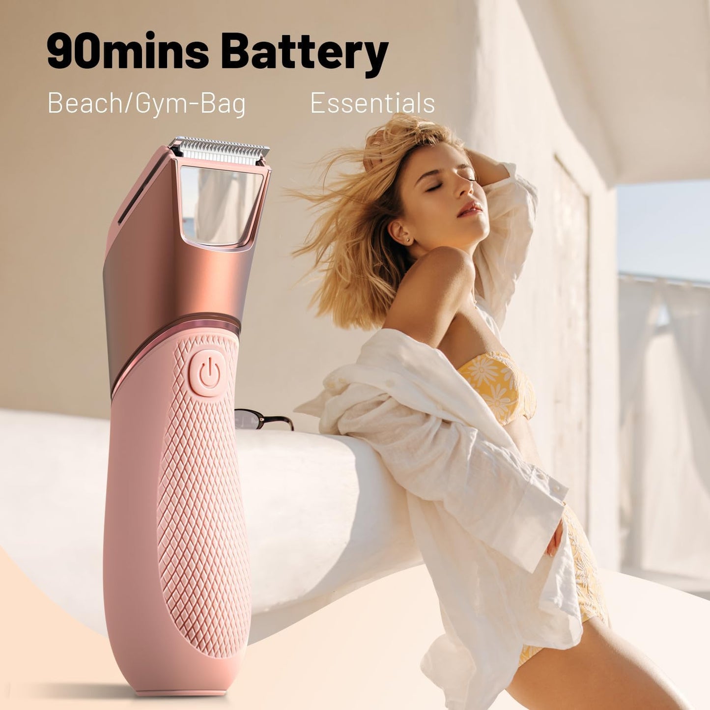 Recortadora de bikini recargable para mujer: afeitadora corporal co...