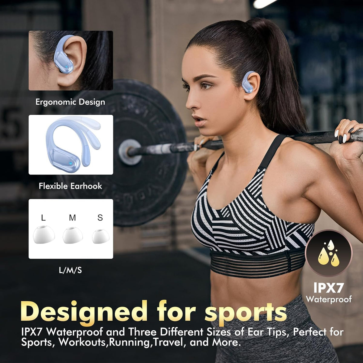 HAOYUYAN Auriculares inalámbricos, auriculares Bluetooth, auricular...