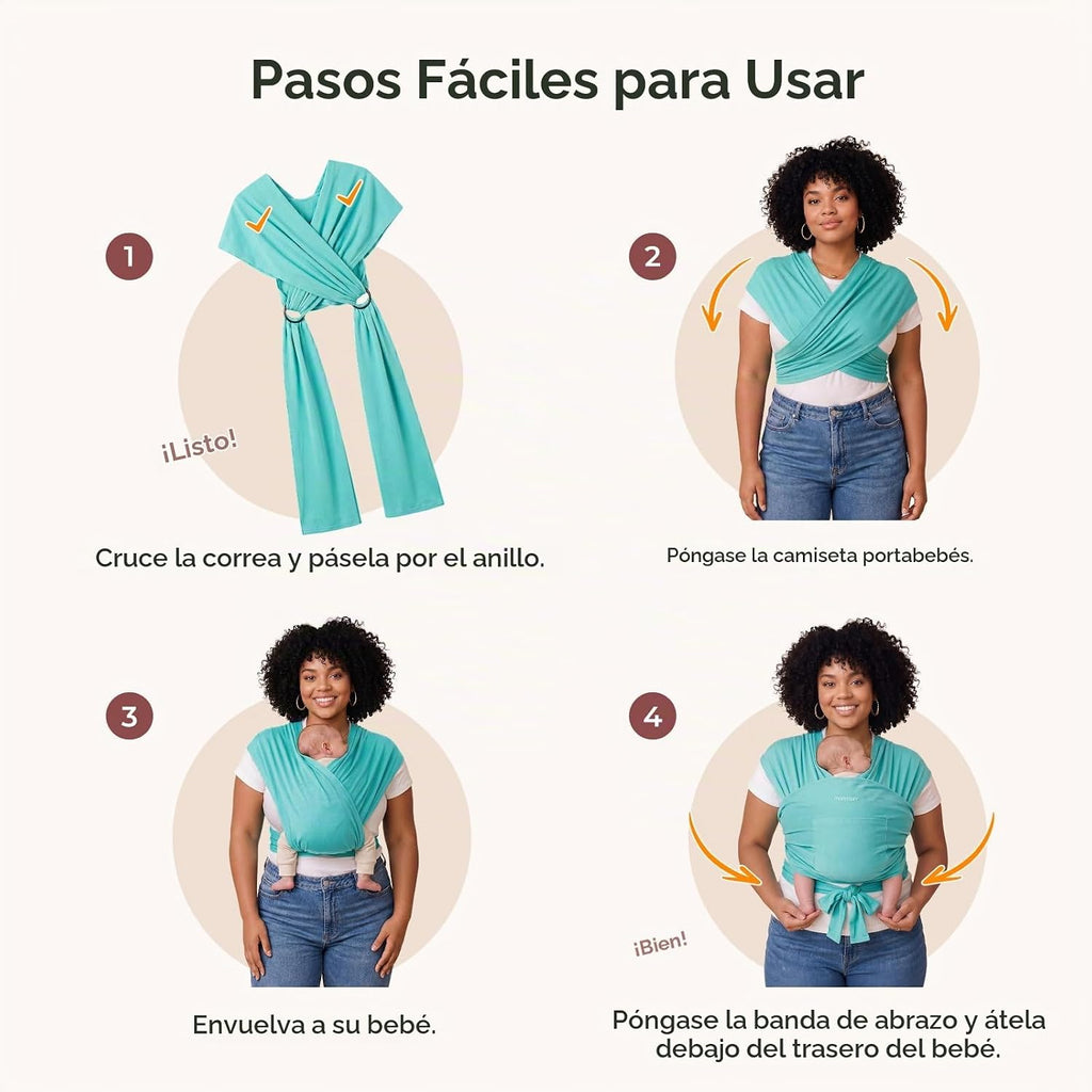 Momcozy Fular portabebés, eslingas ergonómicas para bebés desde rec...