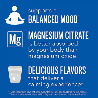 Natural Vitality Calm, suplemento de citrato de magnesio, mezcla de...