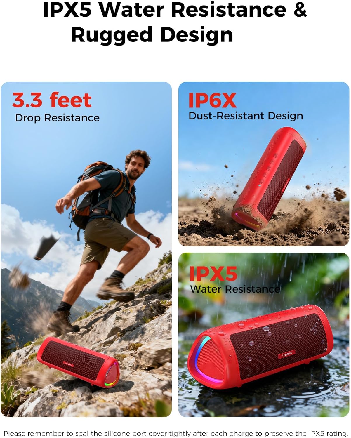 BolaButty Altavoz Bluetooth con sonido HD, inalámbrico portátil, IP...