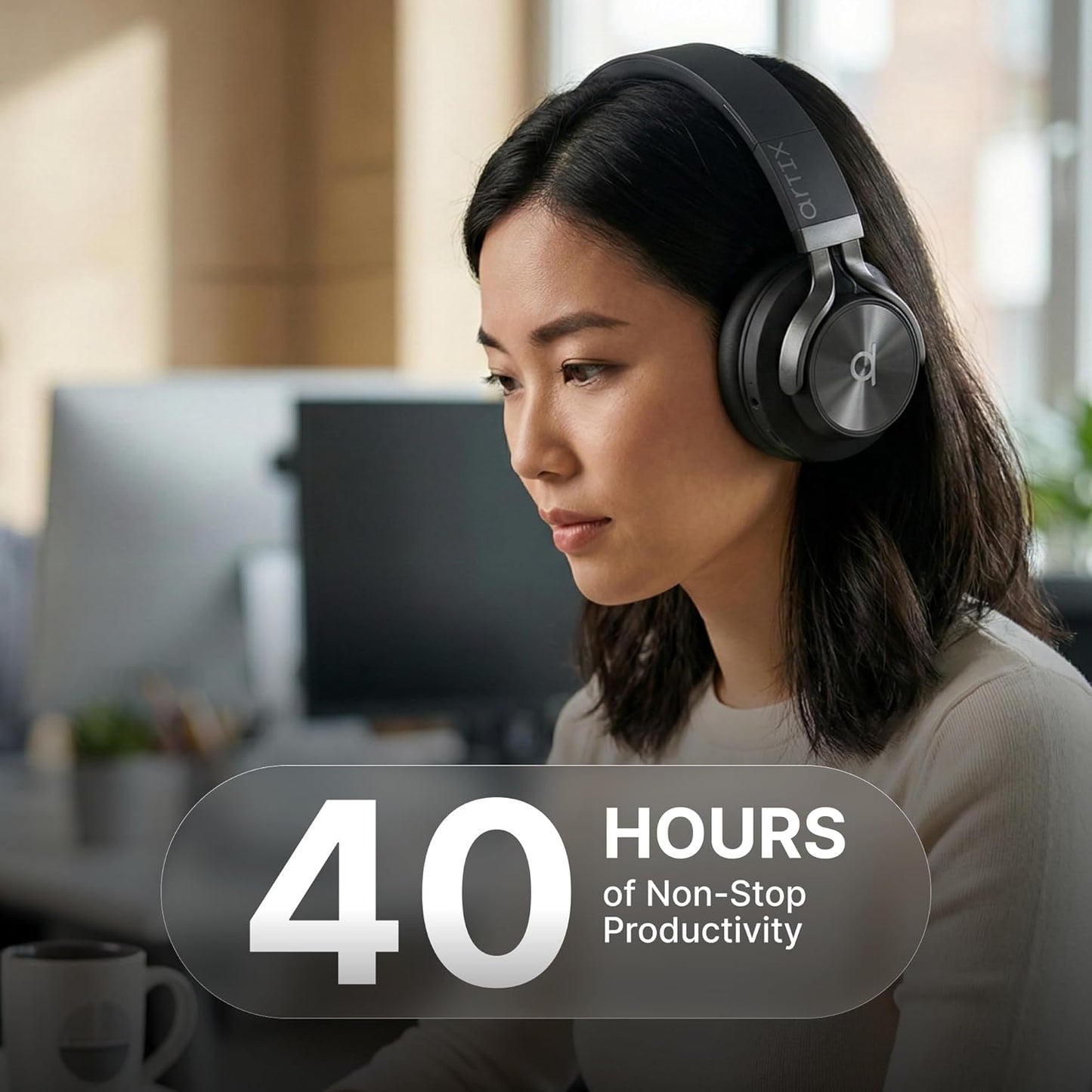 ARTIX CL750 Wireless Headphones Over Ear, 40 Hours Playtime and 3 E...