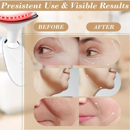 Masajeador facial para mujeres y hombres, rodillo facial para apret...