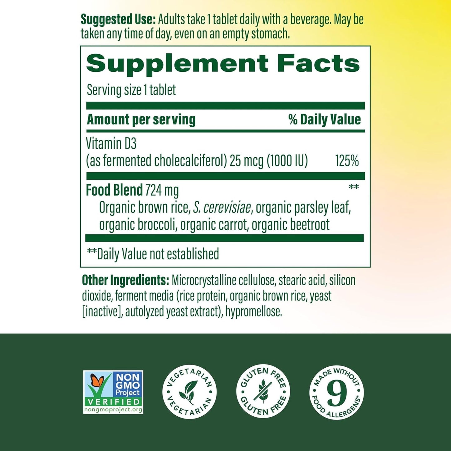 MegaFood Vitamina D3 1000 UI (25 mcg) \u2013 Suplementos de vitamin...