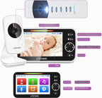 VTimes Monitor de bebé de video con cámara y audio, sin WiFi de 5 p...