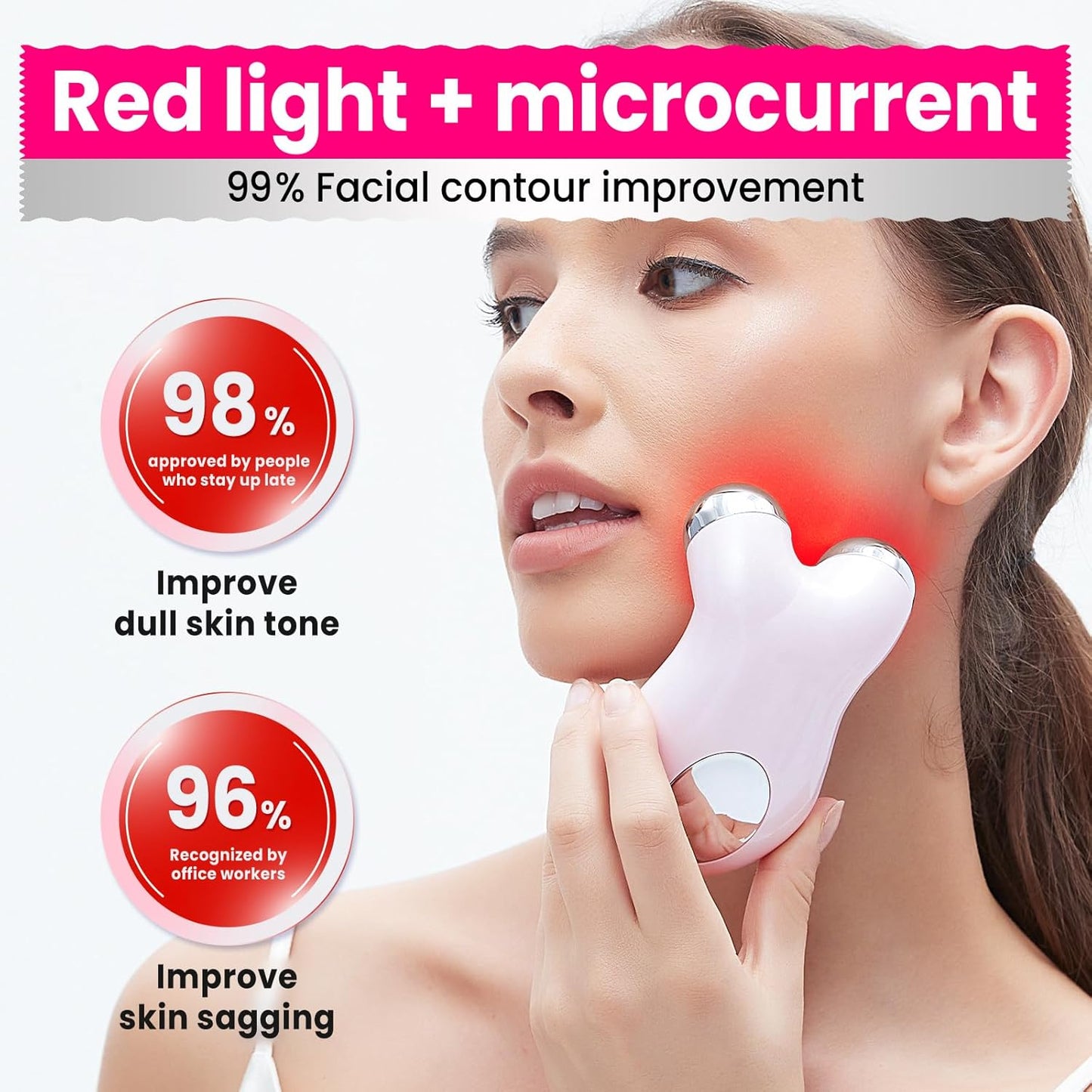 Hunvva Dispositivo facial de microcorriente, última tecnología de l...