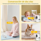 HelloBaby Pantalla dividida de 6 "sin monitor de bebé WiFi 2 cá...