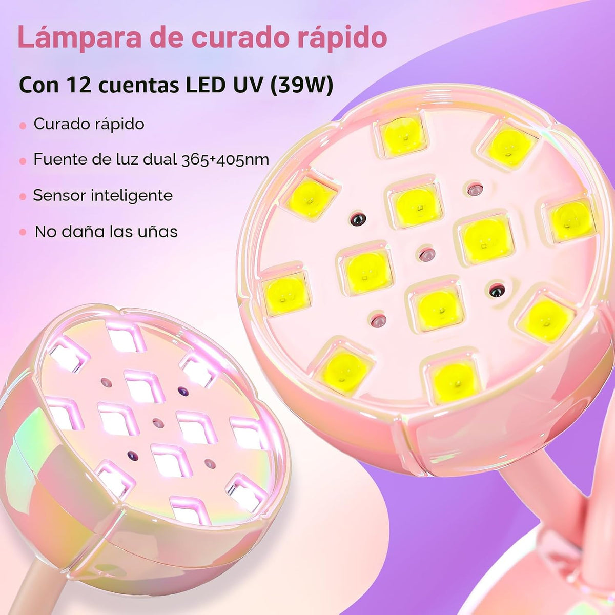 Makartt - Lámpara de uñas inalámbrica con cuello de cisne UV para u...