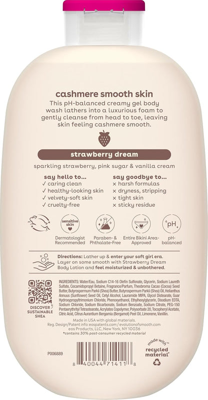 eos Gel de baño de cachemira \u2013 Strawberry Dreams, gel hidratan...