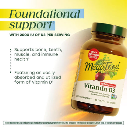 MegaFood Vitamina D3 2000 UI (50 mcg) \u2013 Suplementos de vitamin...
