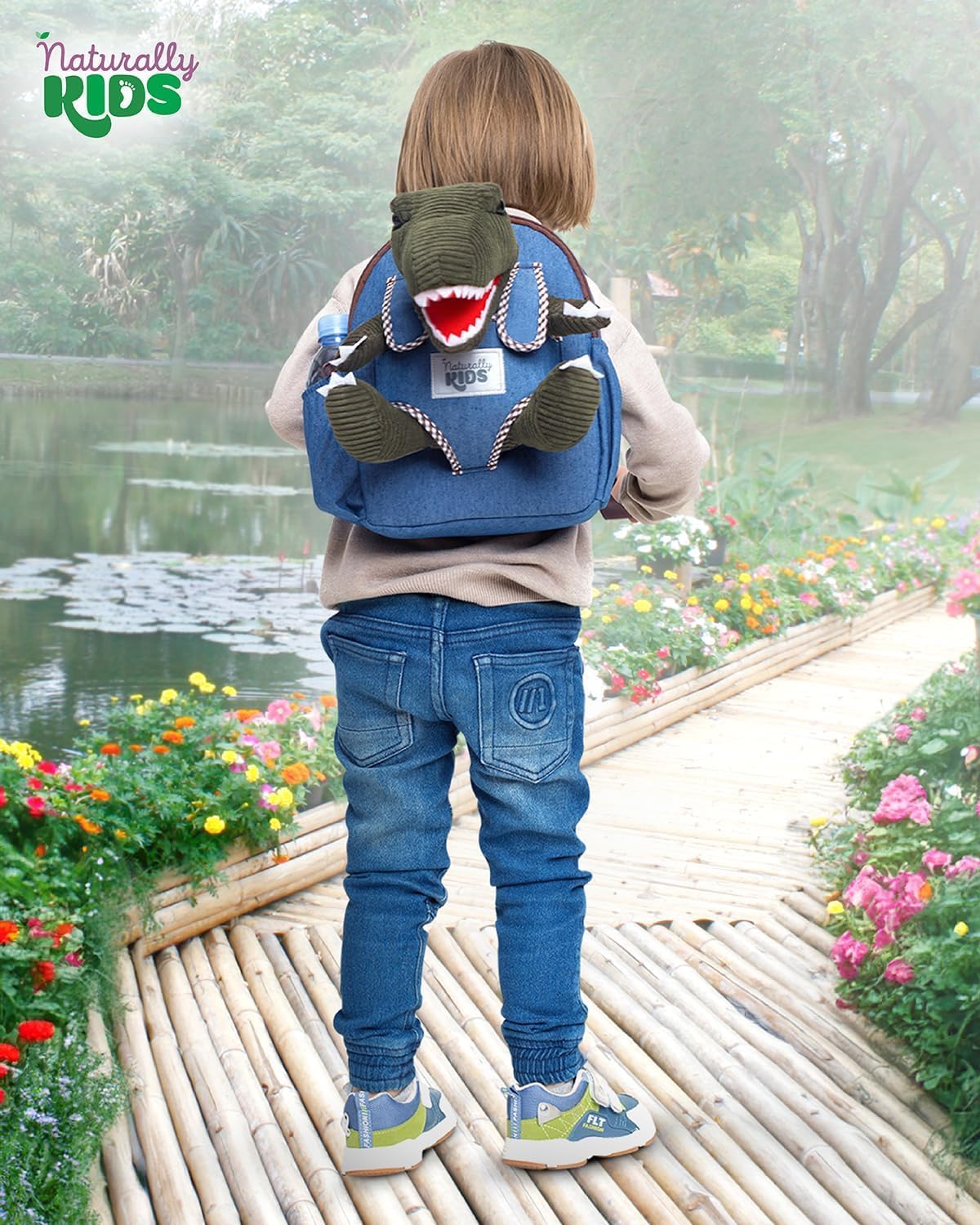 Mochila para niños pequeños Naturally KIDS con. Juguete de dinosaur...