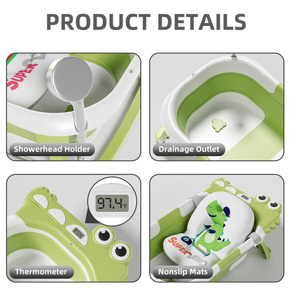 Bañera plegable para bebé recién nacido, bañera de baño plegable co...