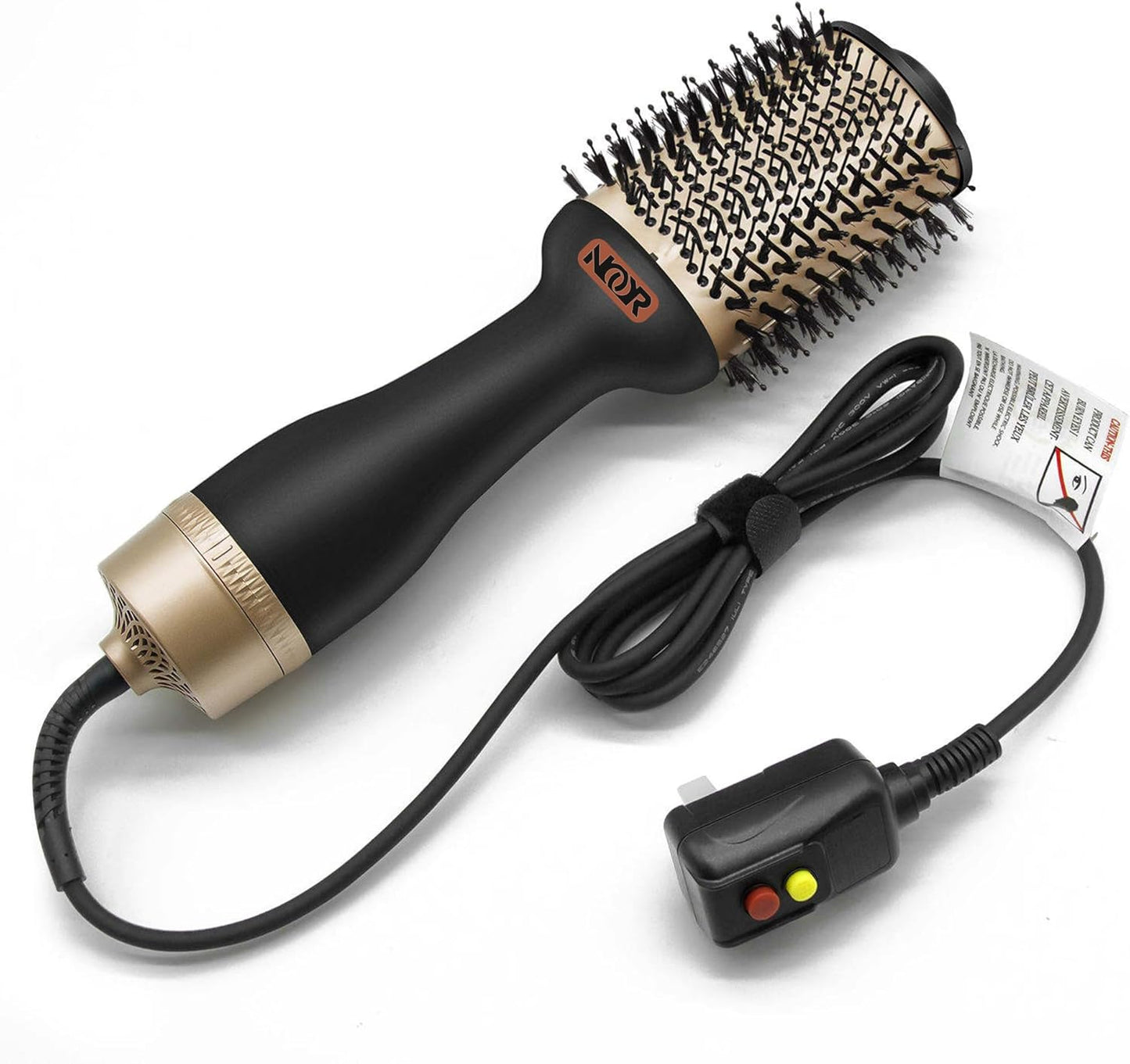 NOOR Cepillo secador de pelo caliente 4 en 1, control de encrespamiento, cepillo secador de pelo, cepillo secador de pelo, cepillo para secar y alisar voluminizar aire caliente estilizador para todos