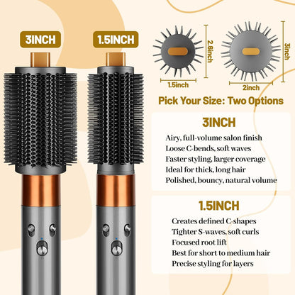 ZEPHBLOW Cepillo voluminizador redondo grande mejorado para accesor...