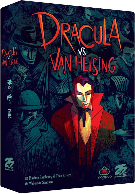25th Century Games Drácula vs Van Helsing - Juego de cartas y juego de mesa intenso de estrategia para 2 jugadores, tema de terror gótico, para mayores de 10 y 2 jugadores