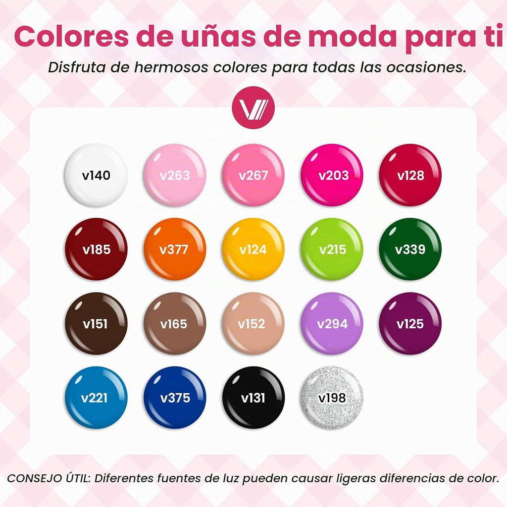 VANREESA Juego de 24 esmaltes de uñas de gel, colores de moda, con...