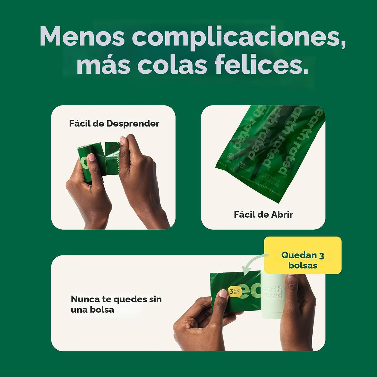 Bolsas Earth Rated para excrementos de perros, garantizadas sin fug...