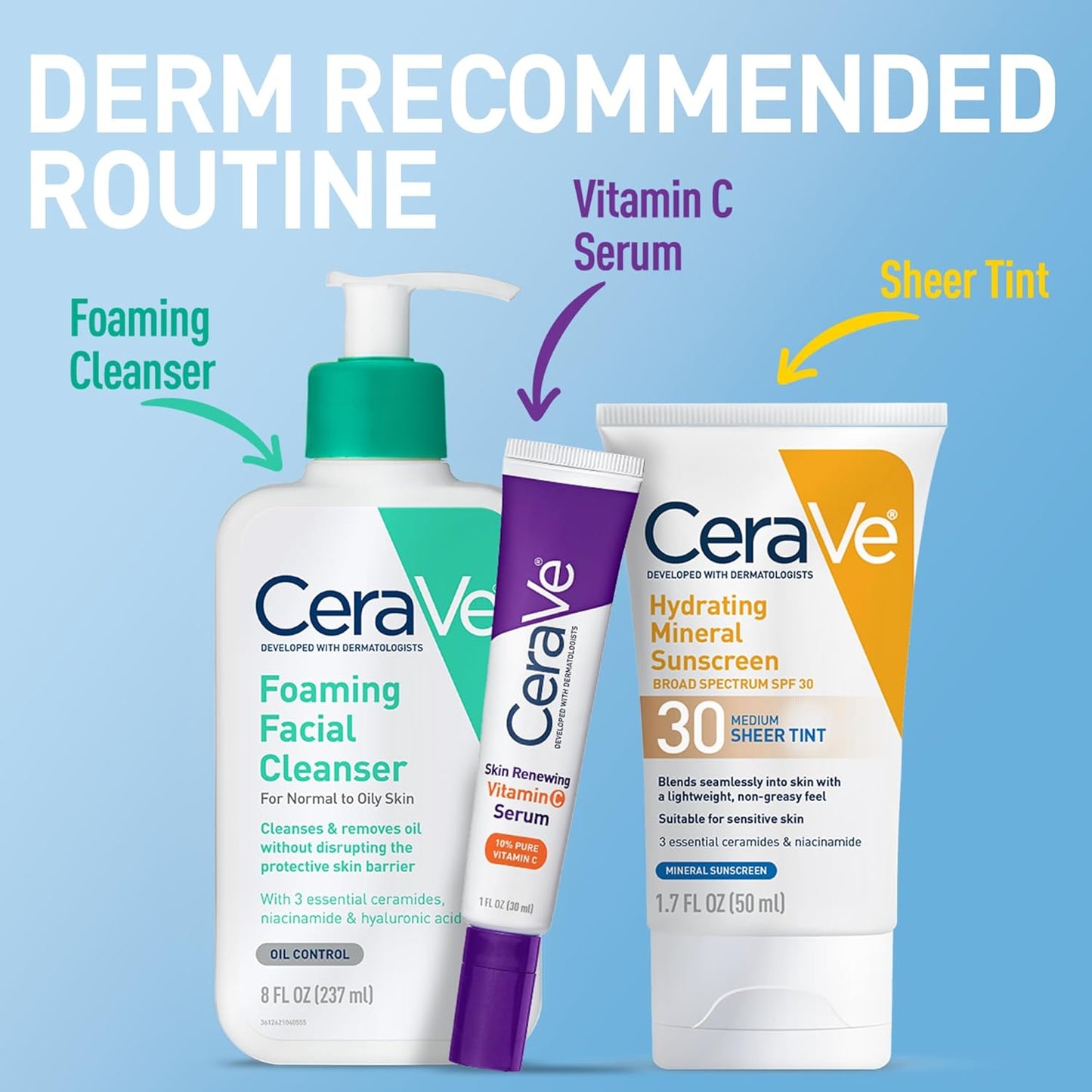 CeraVe Protector solar mineral hidratante SPF 30 con tinte transpar...