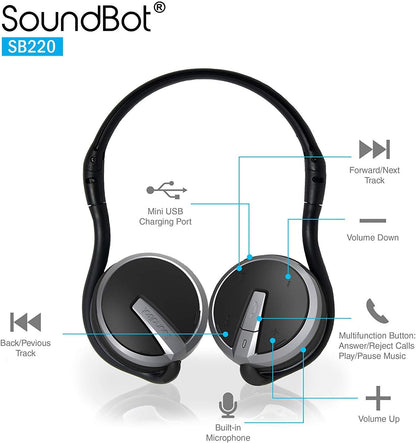 Soundbot SB221 HD Bluetooth inalámbrico 4.0 Auriculares deportivos...