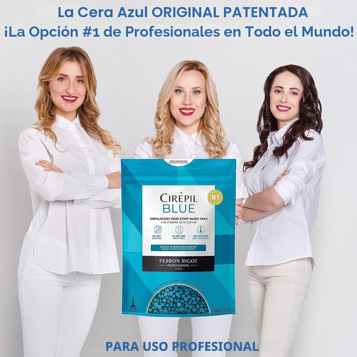 Cirepil - Azul - Bolsa de 400g \/ 14.11 oz de Perlas de Cera Dura -...