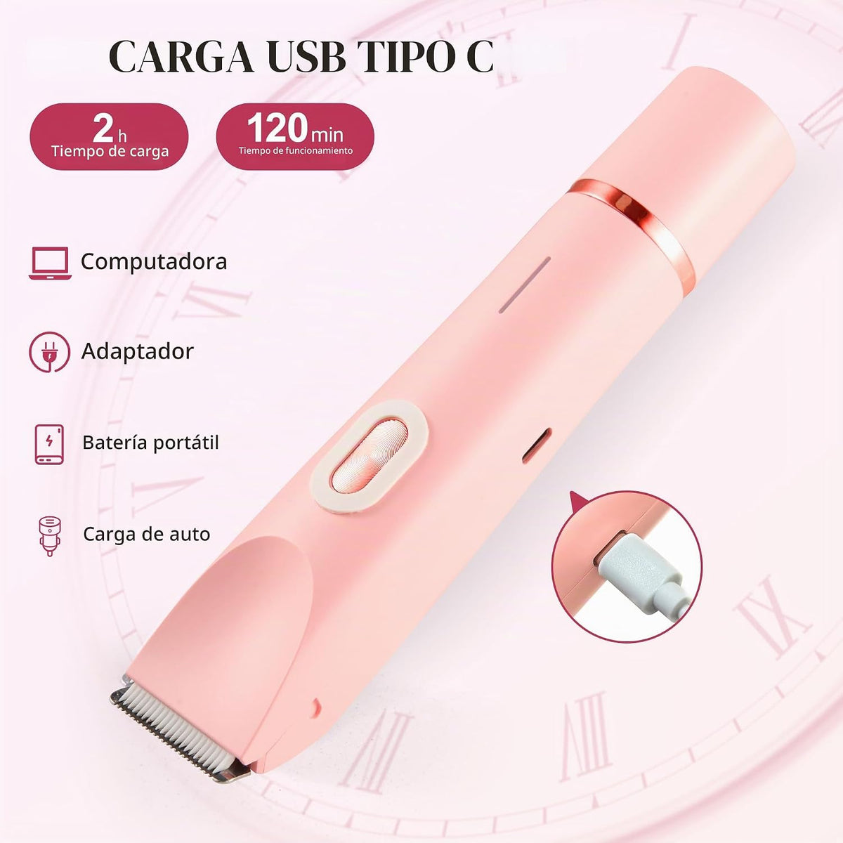 Lizzton Recortadora de bikini 2 en 1 para mujer, maquinilla de afei...