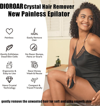 DIOROAR Borrador de pelo de cristal, eliminador de pelo de cristal,...