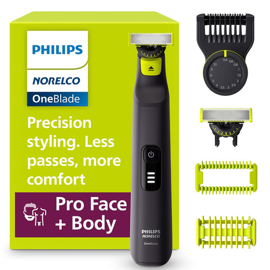 Philips Norelco OneBlade Pro 360 - Afeitadora eléctrica facial + cu...