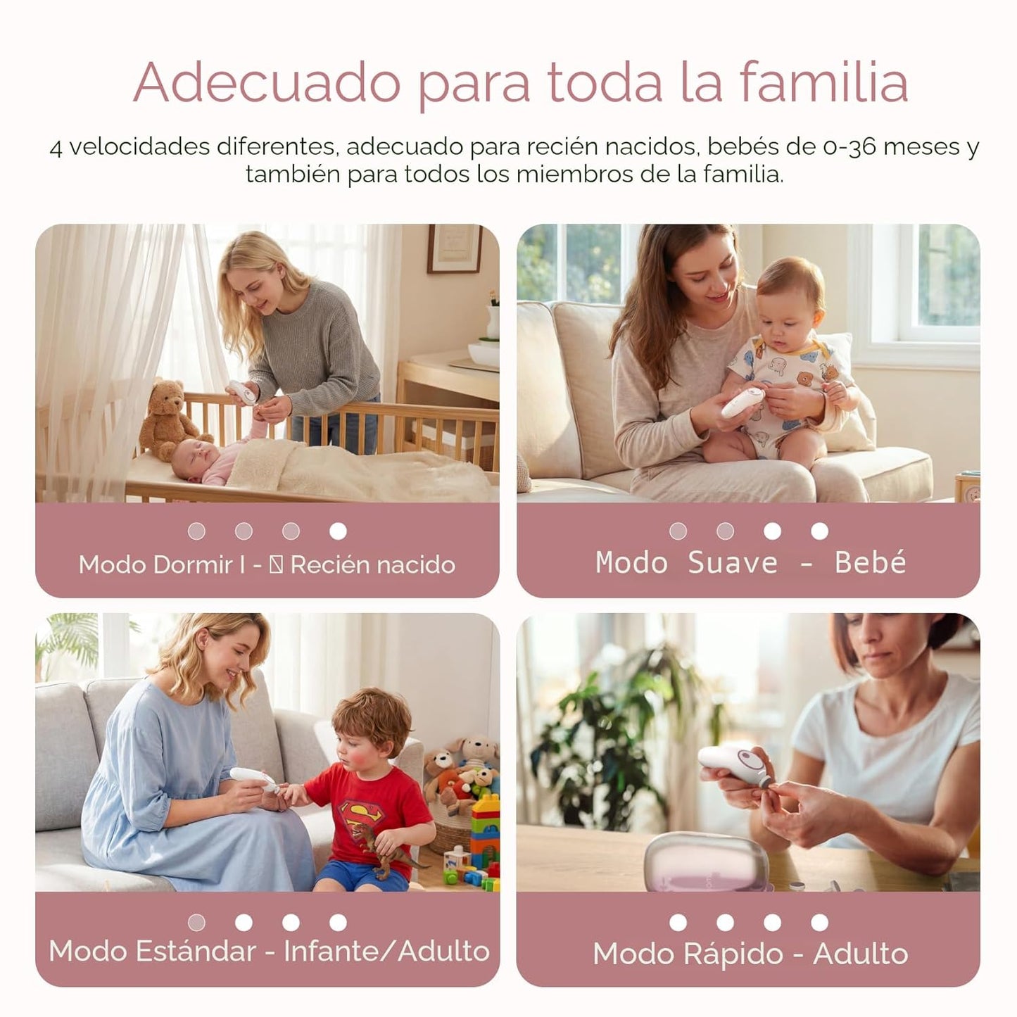 Momcozy Lima eléctrica de uñas para bebé, recortadora de uñas eléct...