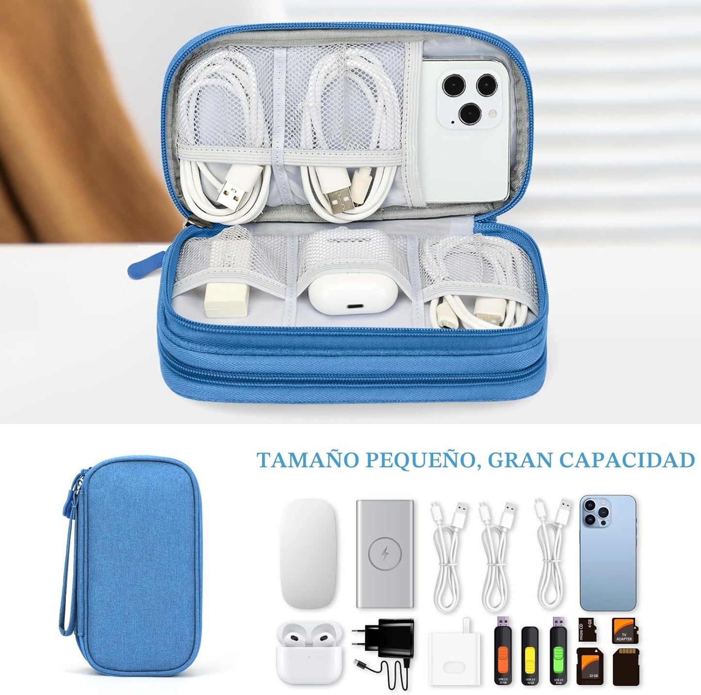 FYY Organizador electrónico, organizador de viaje en bolsa, bolsa d...
