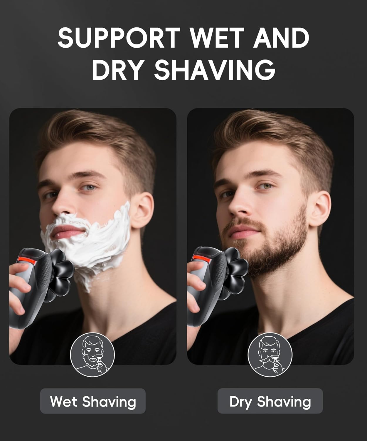MALEGEBAZ Afeitadoras de cabeza para hombres calvos, kit de aseo 5...