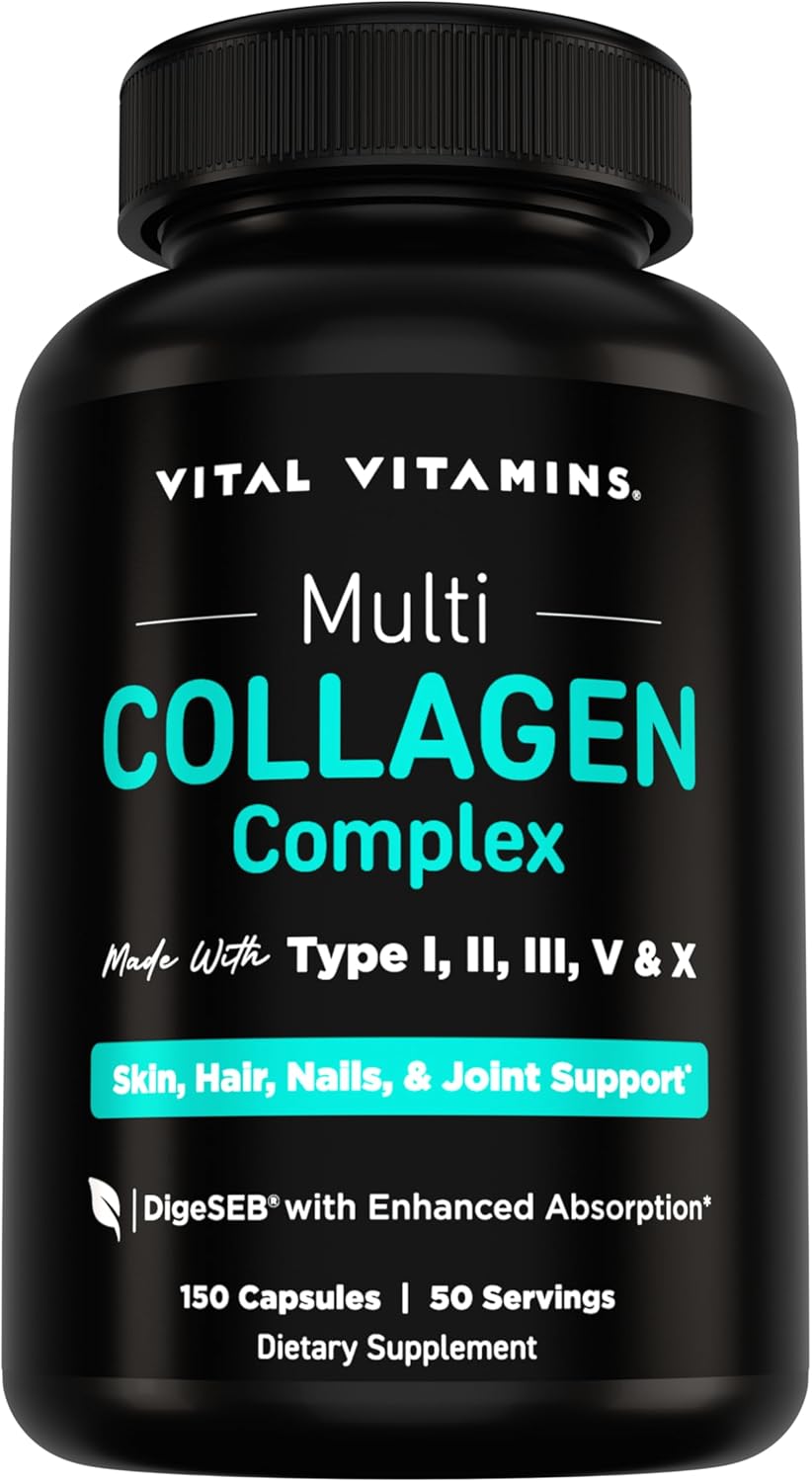 Vital Vitamins Multi Colágeno para Mujeres y Hombres - Tipo I, II,...