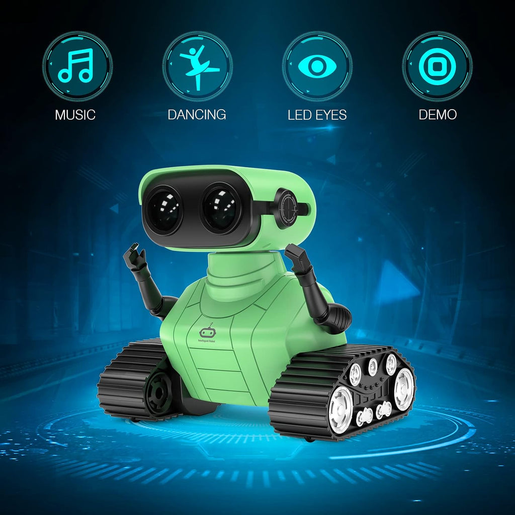 ALLCELE Juguetes robot, robot RC recargable para niños y niñas, jug...
