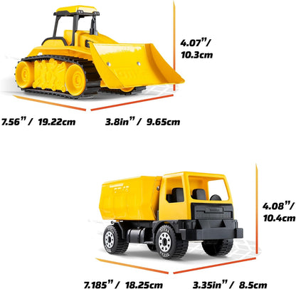 Tonka - Steel Classics Giga Series - Camión volquete y bulldozer, p...