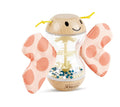 Hape Rosalie - Sonajero de madera con forma de mariposa colorida con alas extraíbles, juguete de aprendizaje temprano de madera, juguetes sensoriales para edades tempranas