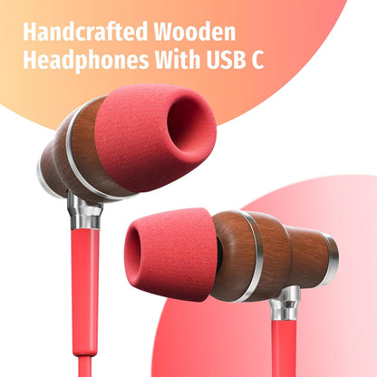 Auriculares con cable de madera premium de Symphonized para iPhone...